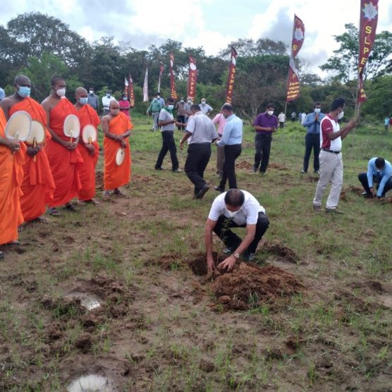 Rehabilitation work of the Kirindegama tank, Mihintale