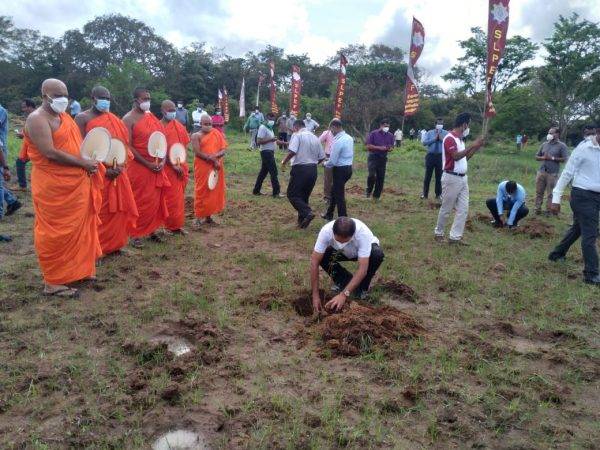 Rehabilitation work of the Kirindegama tank, Mihintale